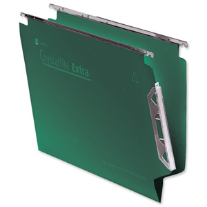 Rexel Crystalfile Extra Lateral File Polypropylene V-base 15mm W330mm Green Ref 300121 [Pack 25] Ident: 214C