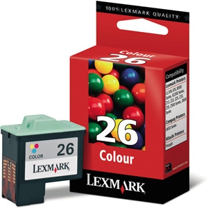 Lexmark No. 26 Inkjet Cartridge Page Life 275pp Colour Ref 10N0026