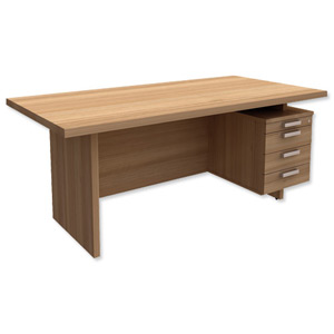 Adroit Virtuoso Desk Rectangular with Right Hand Pedestal 41mm Top W1800xD900xH750mm Cherry Marbella Ident: 420B