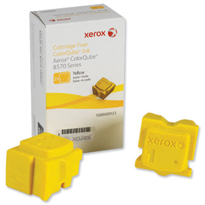 Xerox Ink Sticks Solid Page Life 4400pp Yellow Ref 108R00933 [Pack 2] Ident: 834O