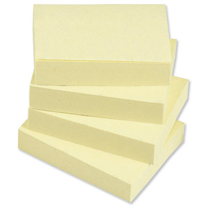5 Star Re-Move Notes Repositionable Pad of 100 Sheets 38x51mm Yellow [Pack 12] Ident: 65C