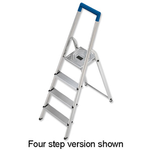 Folding Aluminium Ladder 3 Non Slip Ribbed Steps 3.3kg Ident: 503B