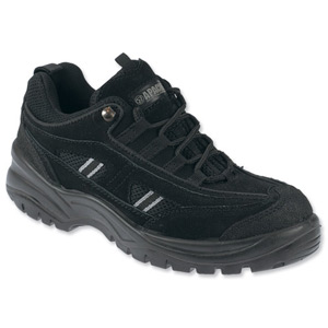 Sterling Apache Safety Trainer Shoes Steel Toecap and Midsole Suede Black Size 3 Ref AP302SM3