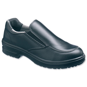Sterling Ladies Slip On Safety Shoes Steel Toecap Black Size 3 Ref SS2013