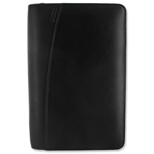 Filofax Lyndhurst Personal Organiser for Paper 95x171mm Personal Black Ref 027402