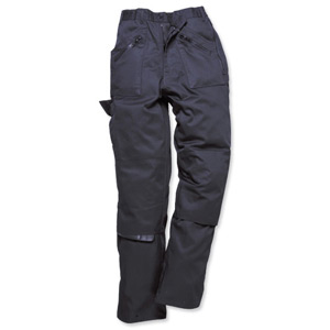 Portwest Ladies Action Trousers Kingmill 210g Double Ply Seat Zip Pockets Size 8-10 Navy Ref S687NARS Ident: 528E
