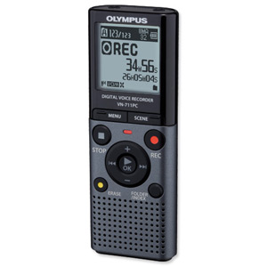 Olympus VN-711PC Voice Recorder USB MP3 WMA 2GB 823Hrs LP 5x200 Messages Ref V405141TE000 Ident: 670D