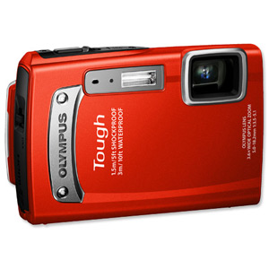 Olympus TG320 Digital Camera 2.7in LCD 3.6x Optical Zoom 14MP Red Ref TG-320 Ident: 643C