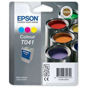 Epson T0410 Inkjet Cartridge Paints Page Life 300pp Colour Ref C13T04104010 Ident: 803G