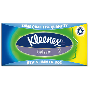 Kleenex Balsam Facial Tissues Box 3 ply with Protective Balm 80 Sheets Ref M02275 Ident: 604I