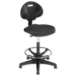 Trexus Lab High Chair Gas Lift Back H330mm Seat W470xD435xH560-810mm Black