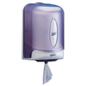 Reflex Mini Wiper Dispenser Centrefeed Plastic W182xD210xH297mm Smoked Blue Ref E022392