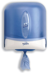 Reflex Jumbo Wiper Dispenser Centrefeed Plastic W252xD322xH252mm Smoked Blue Ref E022372 Ident: 596A