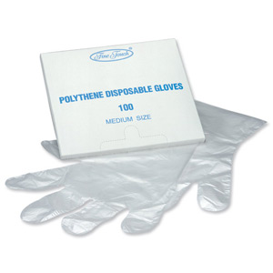 Fine Touch Disposable Gloves Polythene Ref P00969 [Pack 100] Ident: 527A