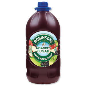 Robinsons Squash Double Concentrate No Added Sugar 1.75 Litres Apple and Blackcurrant Ref A02116 [Pack 2] Ident: 624C
