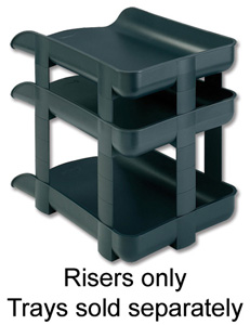 Rexel Agenda2 Risers W45xD6xH70mm Charcoal Ref 2101019 [Pack 5] Ident: 325A