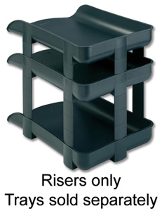 Rexel Agenda2 Risers W45xD6xH70mm Charcoal Ref 2101019 [Pack 5]