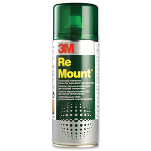 3M ReMount Adhesive Repositionable Spray Can CFC-Free 400ml Ref GS200018983 Ident: 355D