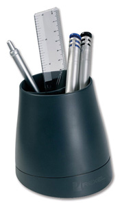 Rexel Agenda2 Pencil Cup W97xD97xH108mm Charcoal Ref 2101025 Ident: 325A