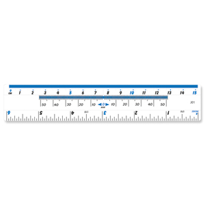 Helix Ruler Plastic 10ths 16ths/inch and Millimetres 150mm Clear Ref J01025