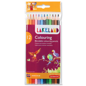 Lakeland Colouring Pencils Round-barrelled Soft Blendable Assorted Ref 33356 [Pack 12] Ident: 105E