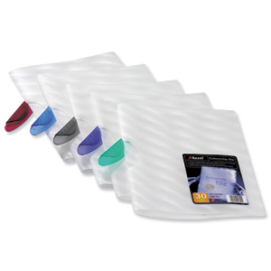 Rexel Colour Clip File Frosted for 30 Sheets of 80gsm with Translucent Clip Assorted Ref 17450 [Pack 25]