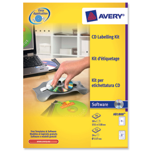 Avery afterBURNER Label System Software with Applicator 10 Inserts Ref AB1800 [24 Labels] Ident: 140A