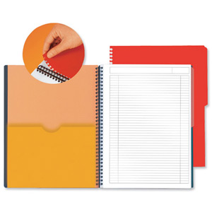 Oxford International Activebook Polypropylene Perforated 160pp A4+ Orange/Grey Ref 100102994 [Pack 5] Ident: 30F