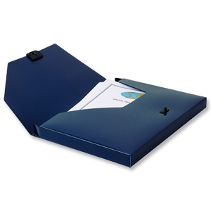Snopake DocBox Box File Polypropylene with Push Lock 25mm Spine A4 Blue Ref 12845 Ident: 232A