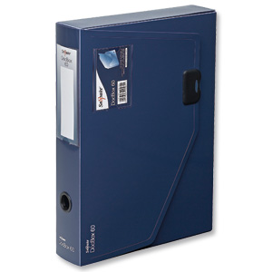 Snopake DocBox Box File Polypropylene with Push Lock 60mm Spine A4 Blue Ref 12867 Ident: 232A