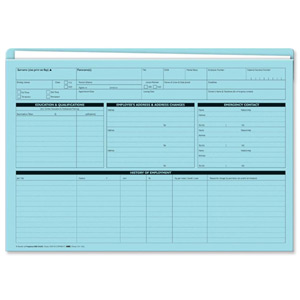 Sigma Personnel Forms Personnel Wallets 235x330mm Blue Ref G350 [Pack 50]