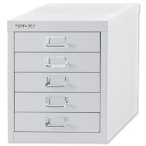 Bisley SoHo Multidrawer Cabinet 5-Drawer H325mm Chalk White Ref H125NL-26 Ident: 463B