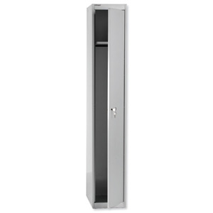 Bisley Locker Steel 1-Door W305xD305xH1802mm Goose Grey Ref CLK121-73