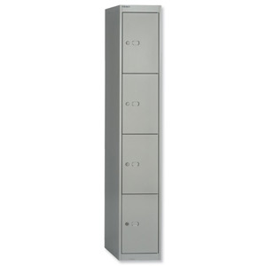 Bisley Locker Deep Steel 4-Door W305xD457xH1802mm Goose Grey Ref CLK184-73 Ident: 471A