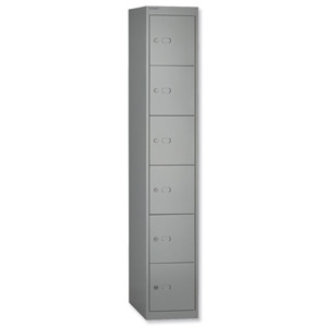 Bisley Locker Deep Steel 6-Door W305xD457xH1802mm Goose Grey Ref CLK186-73 Ident: 471A