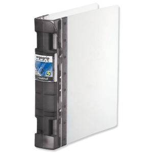 Guildhall GLX Ergogrip Binder Capacity 400 Sheets 4x 2 Prong 55mm A4 Frost Slate Grey Ref 4546Z [Pack 2] Ident: 219D
