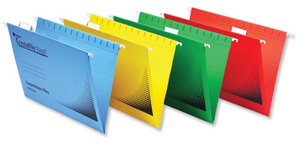 Rexel Crystalfile Flexifile Suspension File Manilla V-base A4 Green Ref 3000046 [Pack 50]