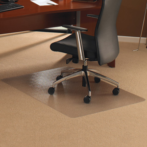 Chair Mat Polycarbonate Rectangular for Carpet Protection 1190x890mm Clear Ident: 500A