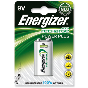 Energizer Battery Rechargeable Advanced Size 9V NiMH 175mAh HR22.5V Ref 633003