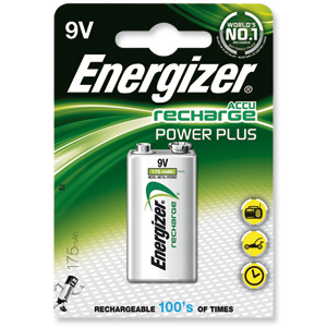 Energizer Battery Rechargeable Advanced Size 9V NiMH 175mAh HR22.5V Ref 633003 Ident: 646A