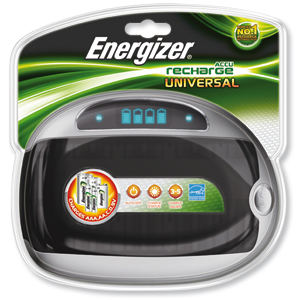 Energizer Universal Battery Charger with Smart LED 2-5Hrs Charging Time for AAA AA C D 9V Ref 629874 Ident: 645B