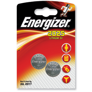 Energizer CR2025 Battery Lithium for Small Electronics 5003LC 163mAh 3V Ref 626981 [Pack 2]