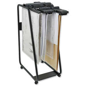 Arnos Hang-A-Plan General Front Load Trolley for Approx 20 Binders A0-A1-A2-B1 W550xD800xH1335mm Ref D060 Ident: 112A