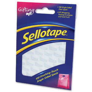 Sellotape Sticky Tape Spots Self-adhesive Polypropylene on Backing Paper Diam.25mm Ref 1446450 [Pack 100] Ident: 360B