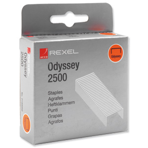 Rexel Odyssey Multipurpose Staples 9mm [for Odyssey Stapler] Ref 2100050 [Pack 2500] Ident: 366A