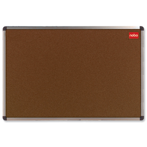 Nobo Classic Noticeboard Cork with Fixings and Aluminium Trim W900xH600mm Ref 30530320