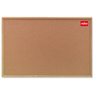 Nobo Classic Office Noticeboard Cork with Natural Oak Finish W900xH600mm Ref 37639003