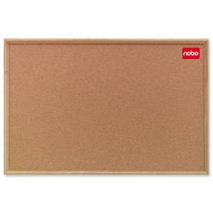 Nobo Classic Office Noticeboard Cork with Natural Oak Finish W900xH600mm Ref 37639003 Ident: 273D