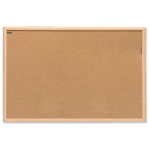 Nobo Elipse Classic Office Noticeboard Cork with Natural Oak Finish W1800xH1200mm Ref 37639005