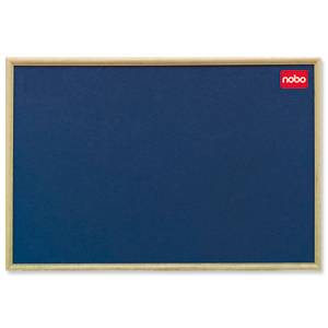 Nobo Classic Office Noticeboard with Fixings and Natural Oak Finish W1200xH900mm Blue Ref 30135005 Ident: 271C